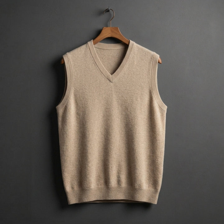 Nolan Cashmere V-Neck Vest