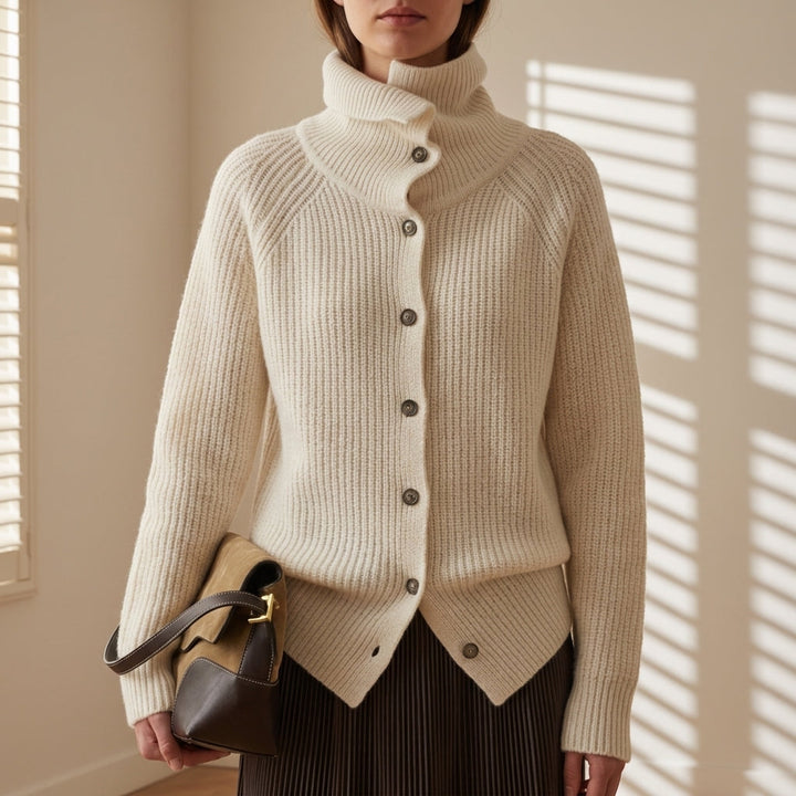 Lucia Turtleneck Knit Cardigan