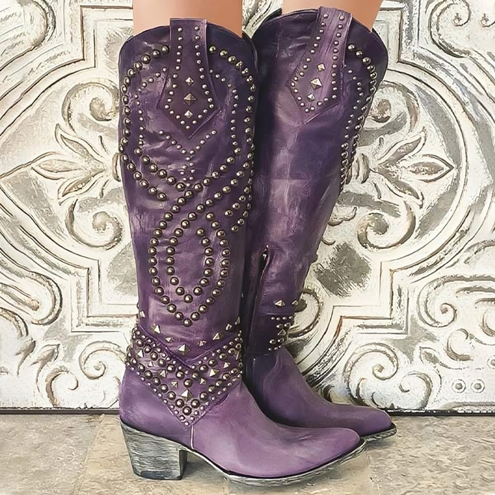 Leslie Studded Western Boots