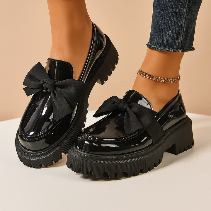 Brielle Bow Rise Platform Loafers