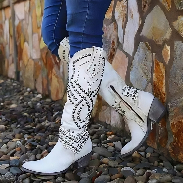 Leslie Studded Western Boots