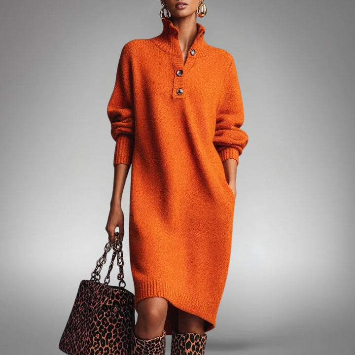Quinn Sophisticated High Neck Dress