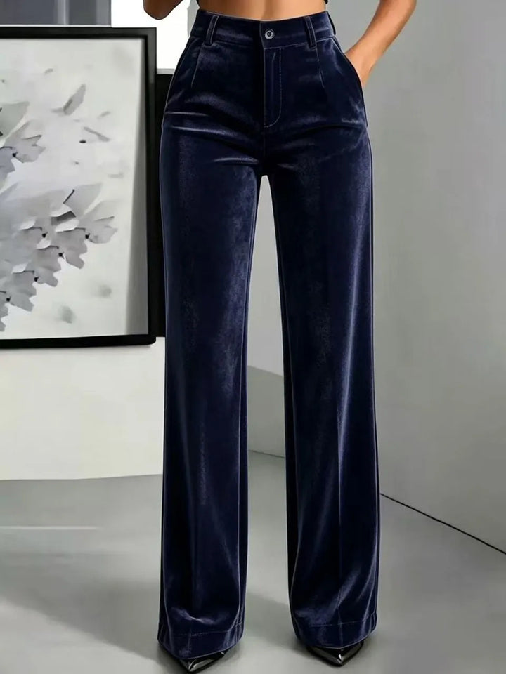 Linnea Velvet Wide Leg Pants