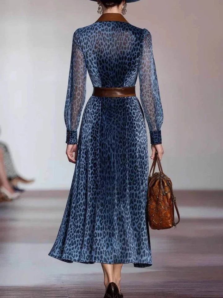 Josephine Printed Mesh Midi Dress