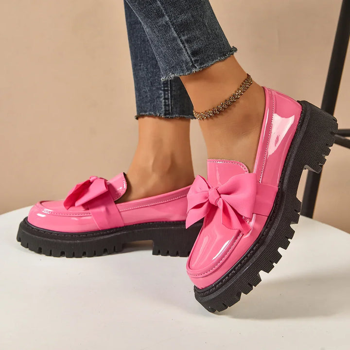 Brielle Bow Rise Platform Loafers