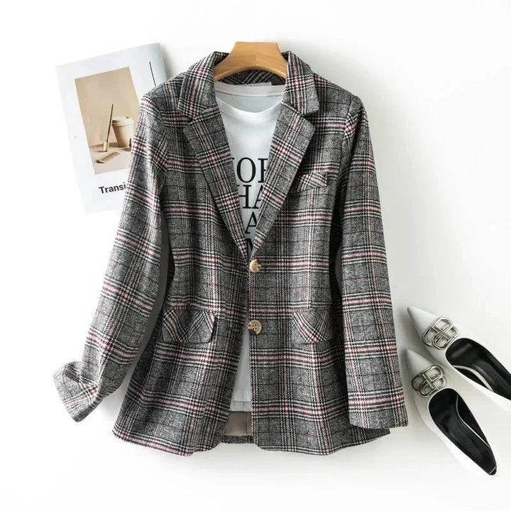Emery Plaid Tailored Blazer