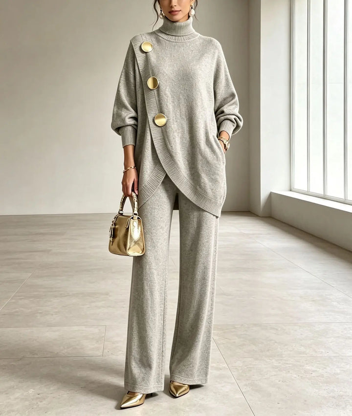 Freya Wrap Front Sweater Set