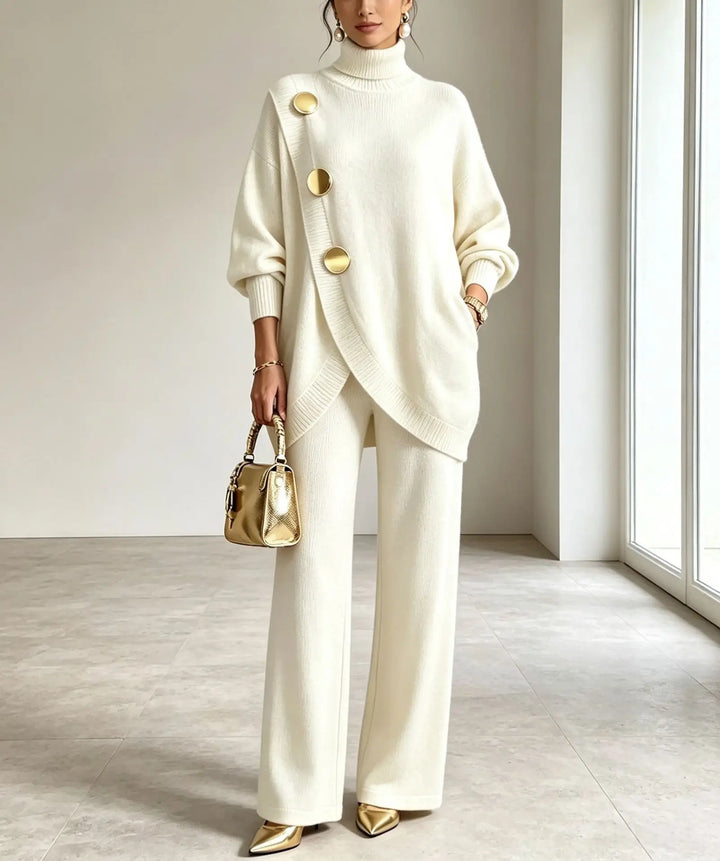 Freya Wrap Front Sweater Set