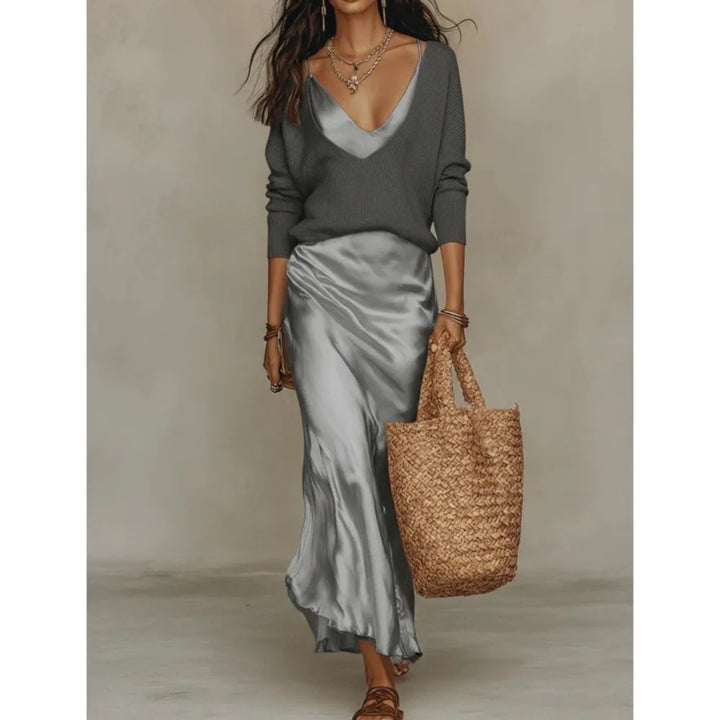 Beyonce Silk Skirt Set