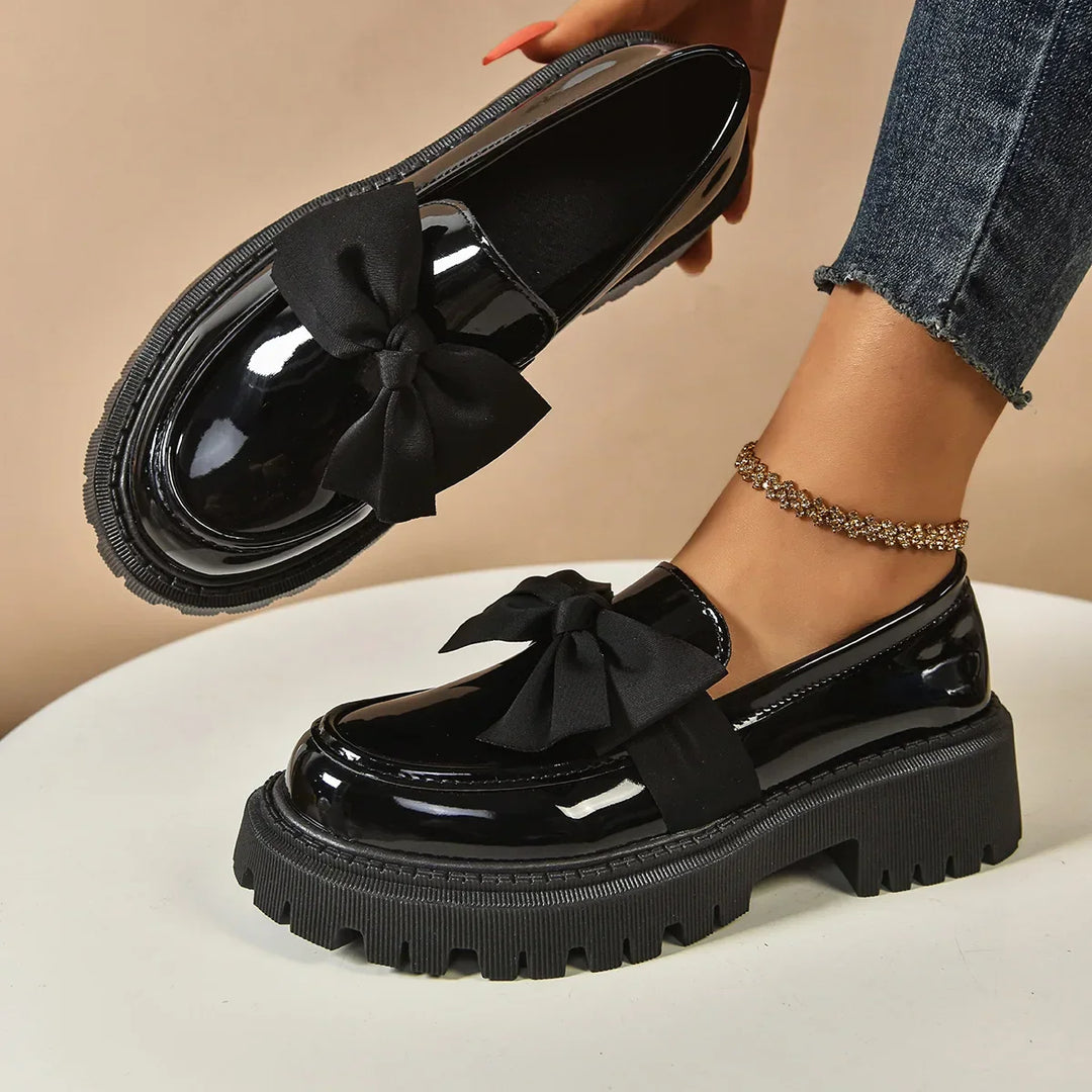 Brielle Bow Rise Platform Loafers