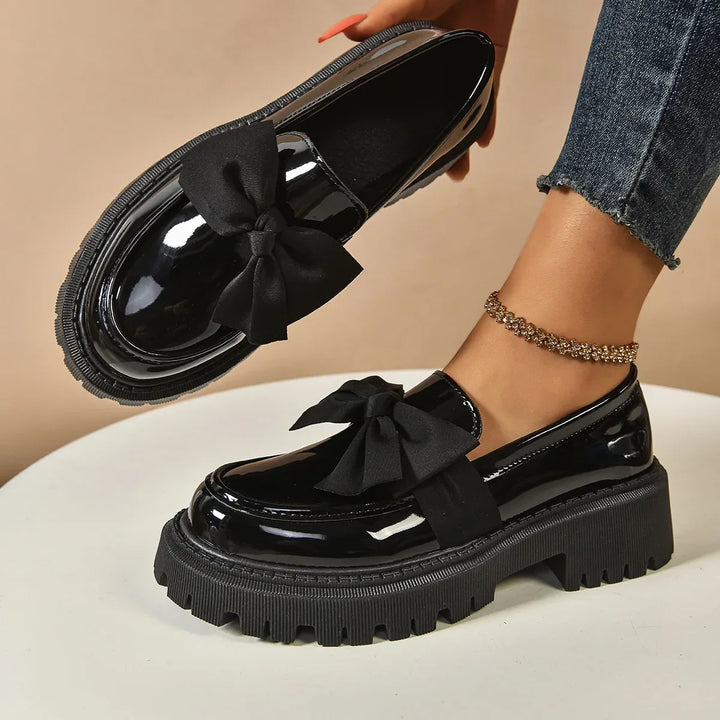 Brielle Bow Rise Platform Loafers