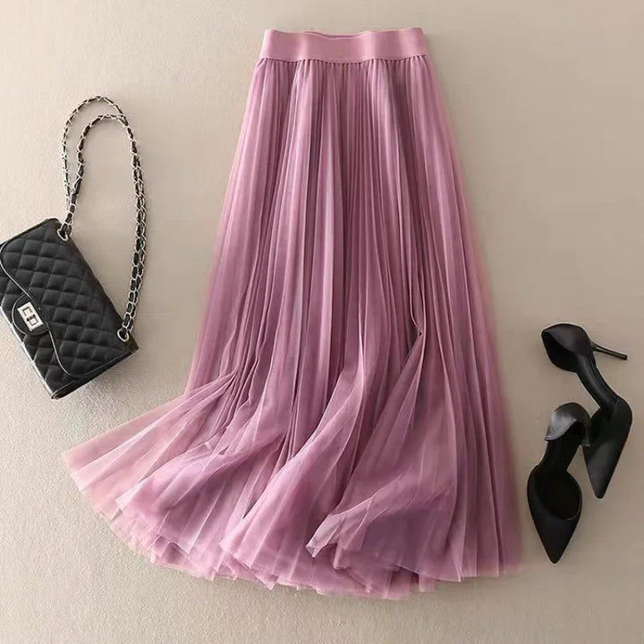 Abigail Pleated Flowy Skirt