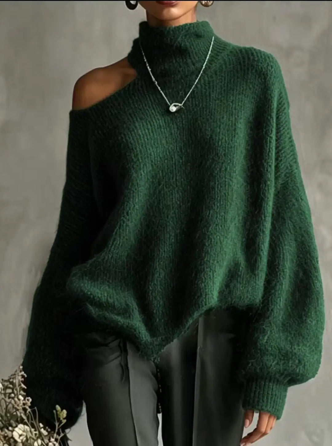 Tessaly Cutout Shoulder Sweater