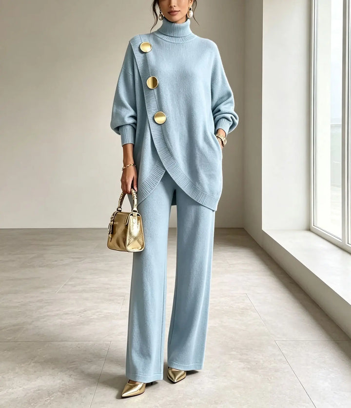 Freya Wrap Front Sweater Set