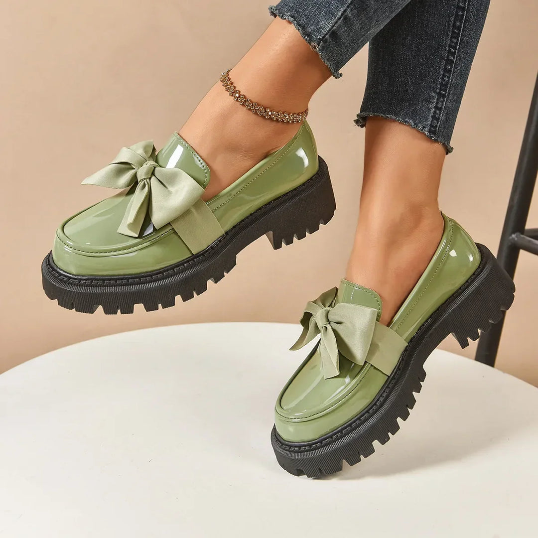Brielle Bow Rise Platform Loafers
