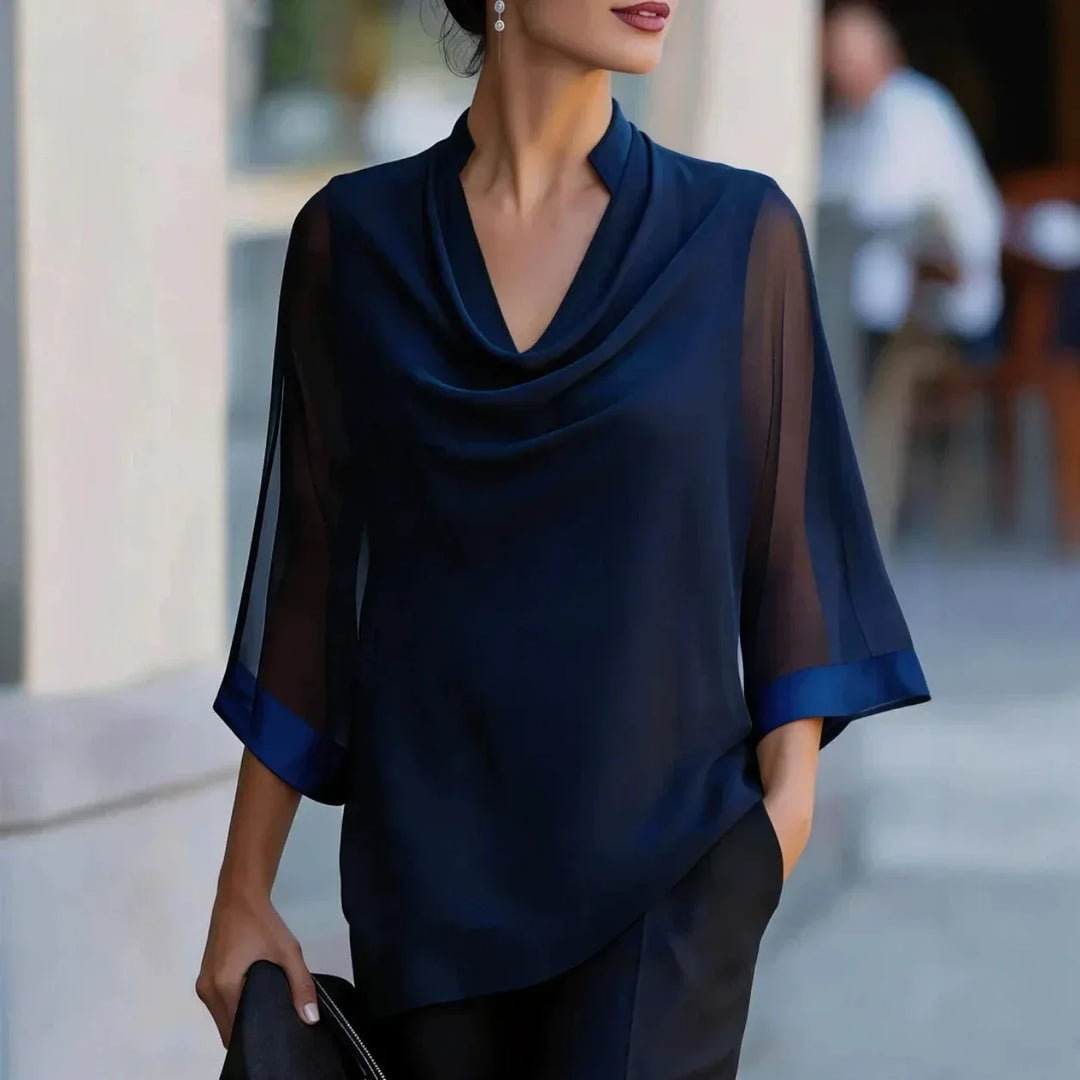 Wren Draped Chiffon Blouse