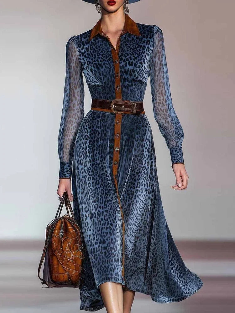 Josephine Printed Mesh Midi Dress
