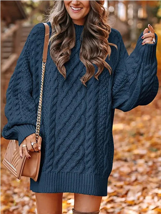 Marchetti Cable Knit Sweater Dress