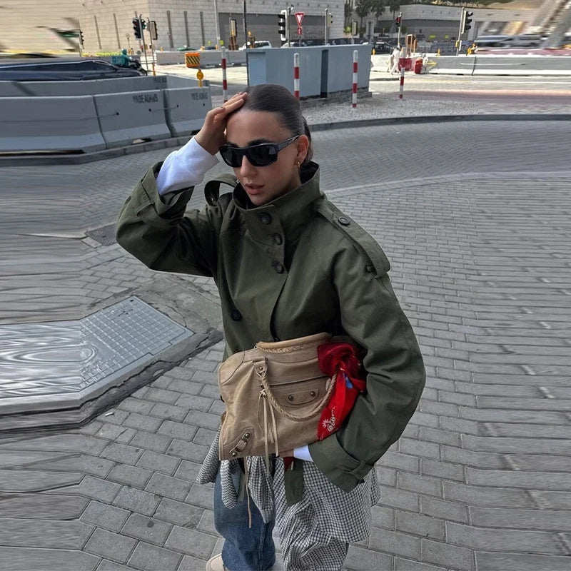 Corinne Double Breasted Trench
