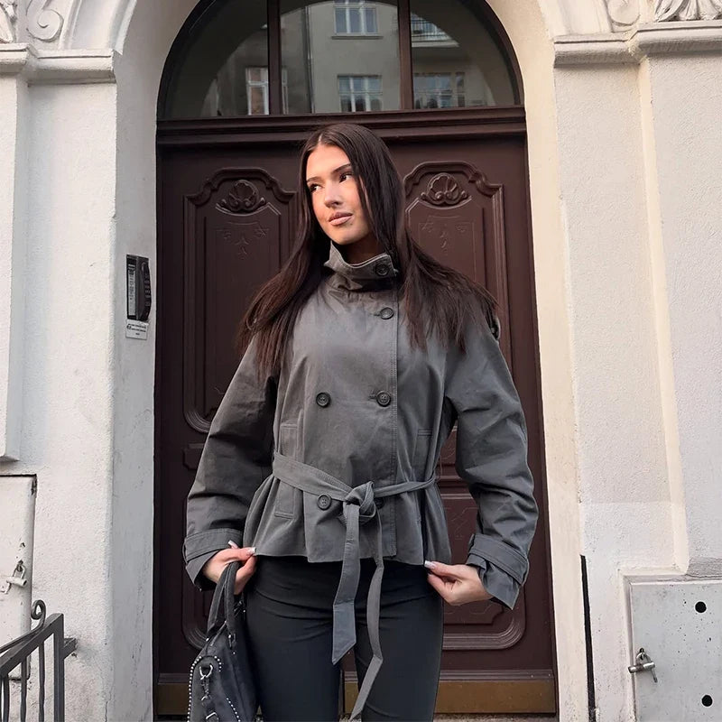 Corinne Double Breasted Trench