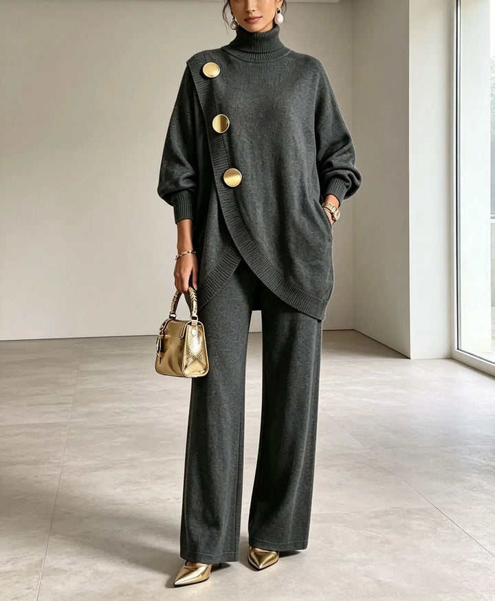 Freya Wrap Front Sweater Set