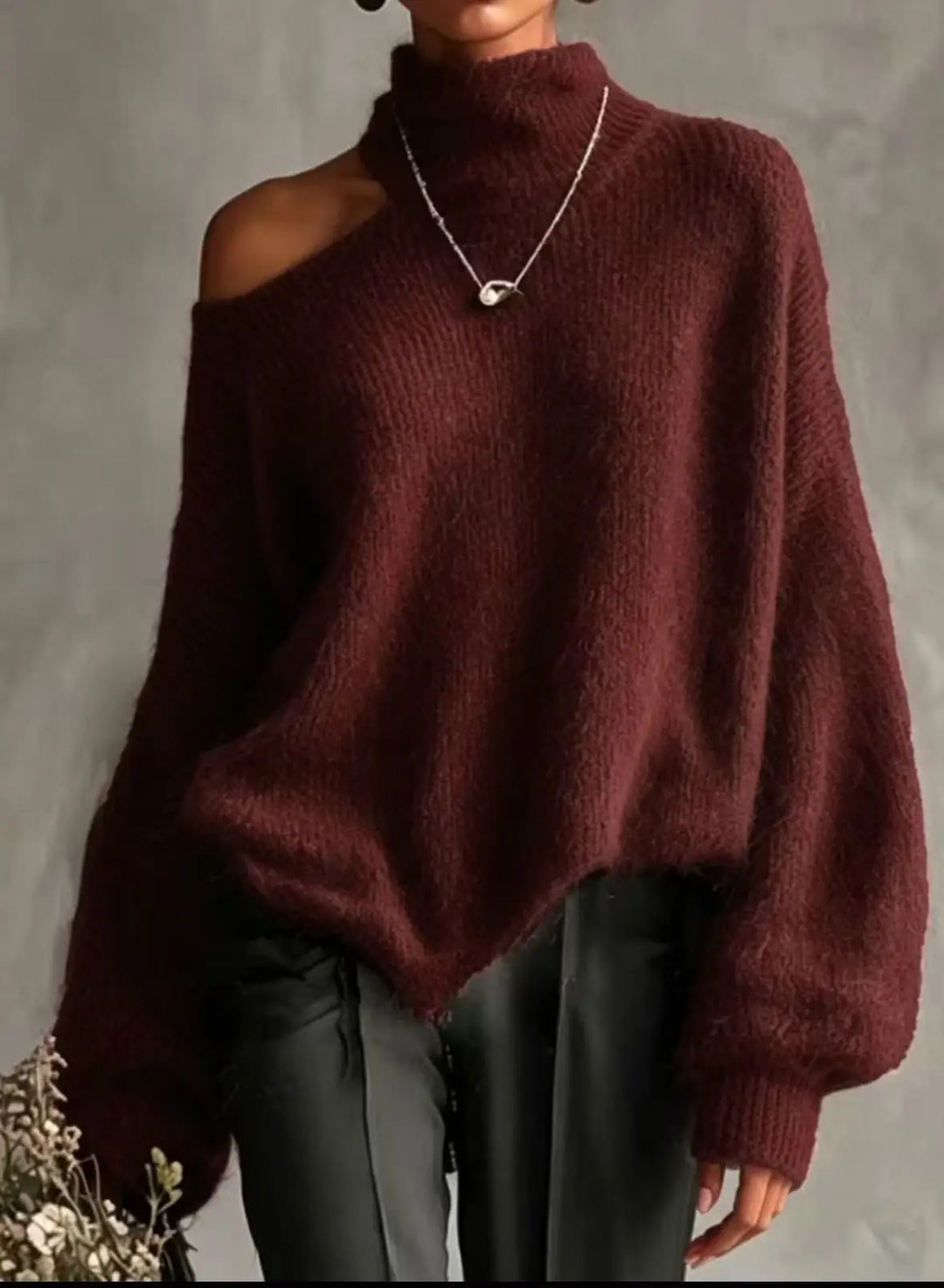 Tessaly Cutout Shoulder Sweater