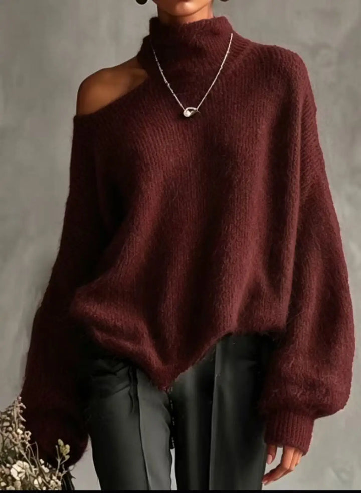 Tessaly Cutout Shoulder Sweater