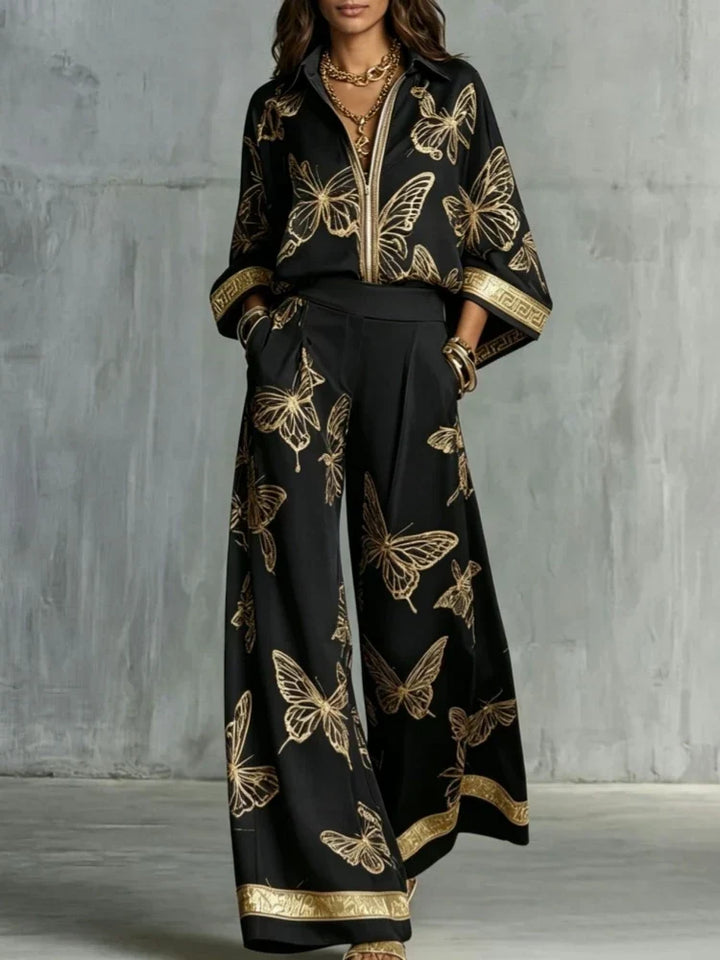 Camille Butterfly Print Lounge Set