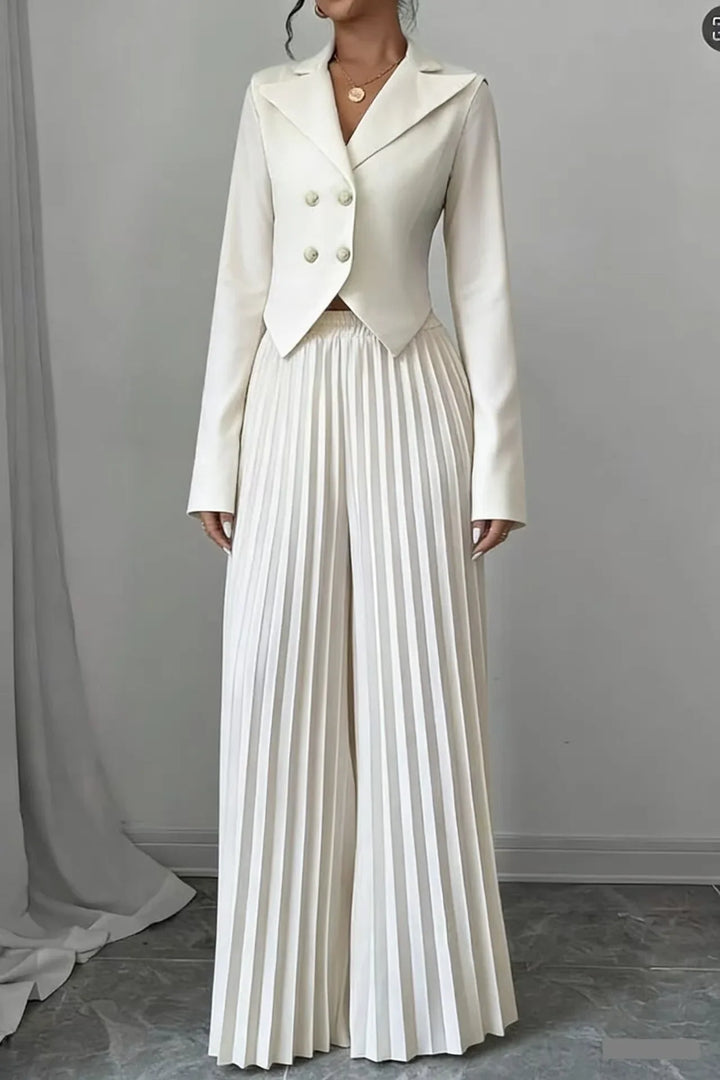 Valentina Pleated Wide Leg Set