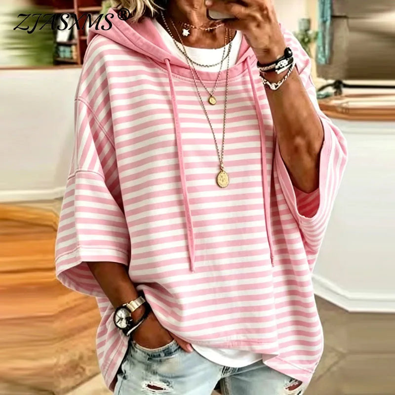 Winslet Striped Hooded Pullover