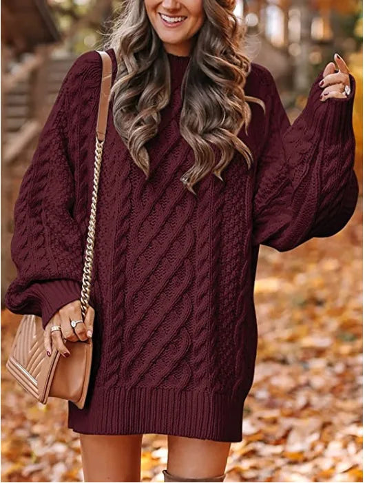 Marchetti Cable Knit Sweater Dress