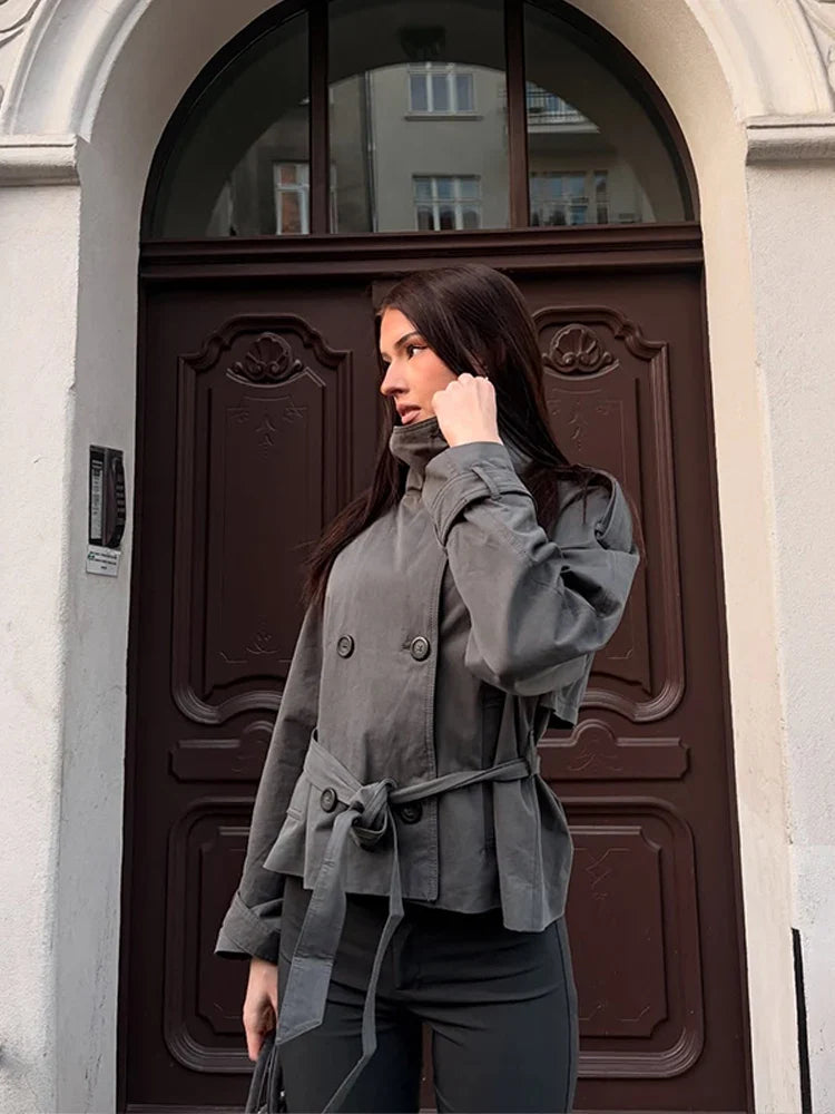 Corinne Double Breasted Trench