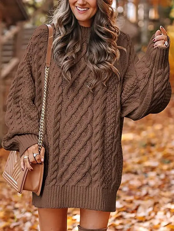 Marchetti Cable Knit Sweater Dress