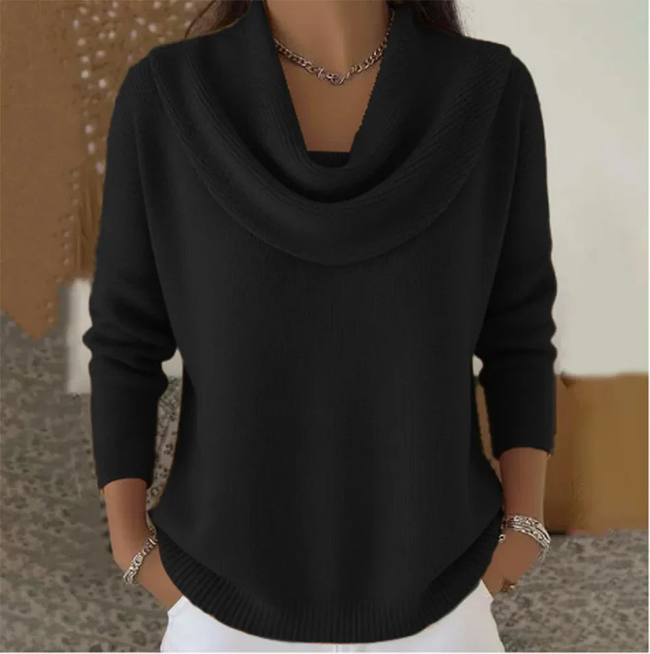 Sorena Cowl Neck Knit Sweater