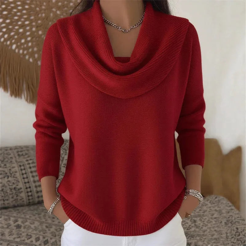 Sorena Cowl Neck Knit Sweater
