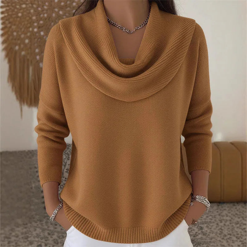 Sorena Cowl Neck Knit Sweater
