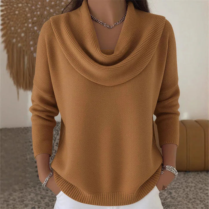Sorena Cowl Neck Knit Sweater