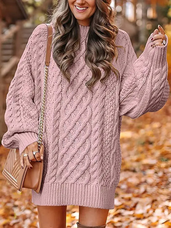 Marchetti Cable Knit Sweater Dress