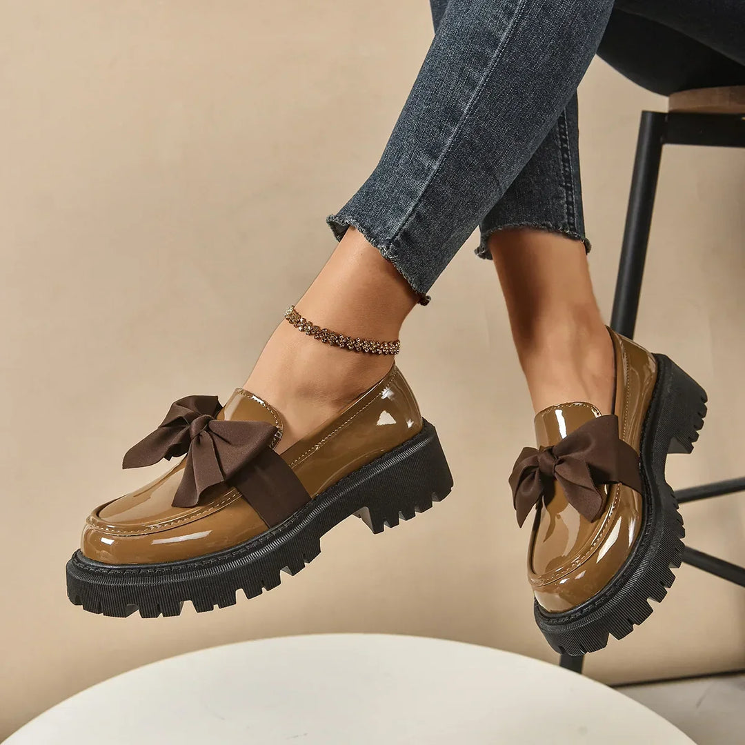 Brielle Bow Rise Platform Loafers
