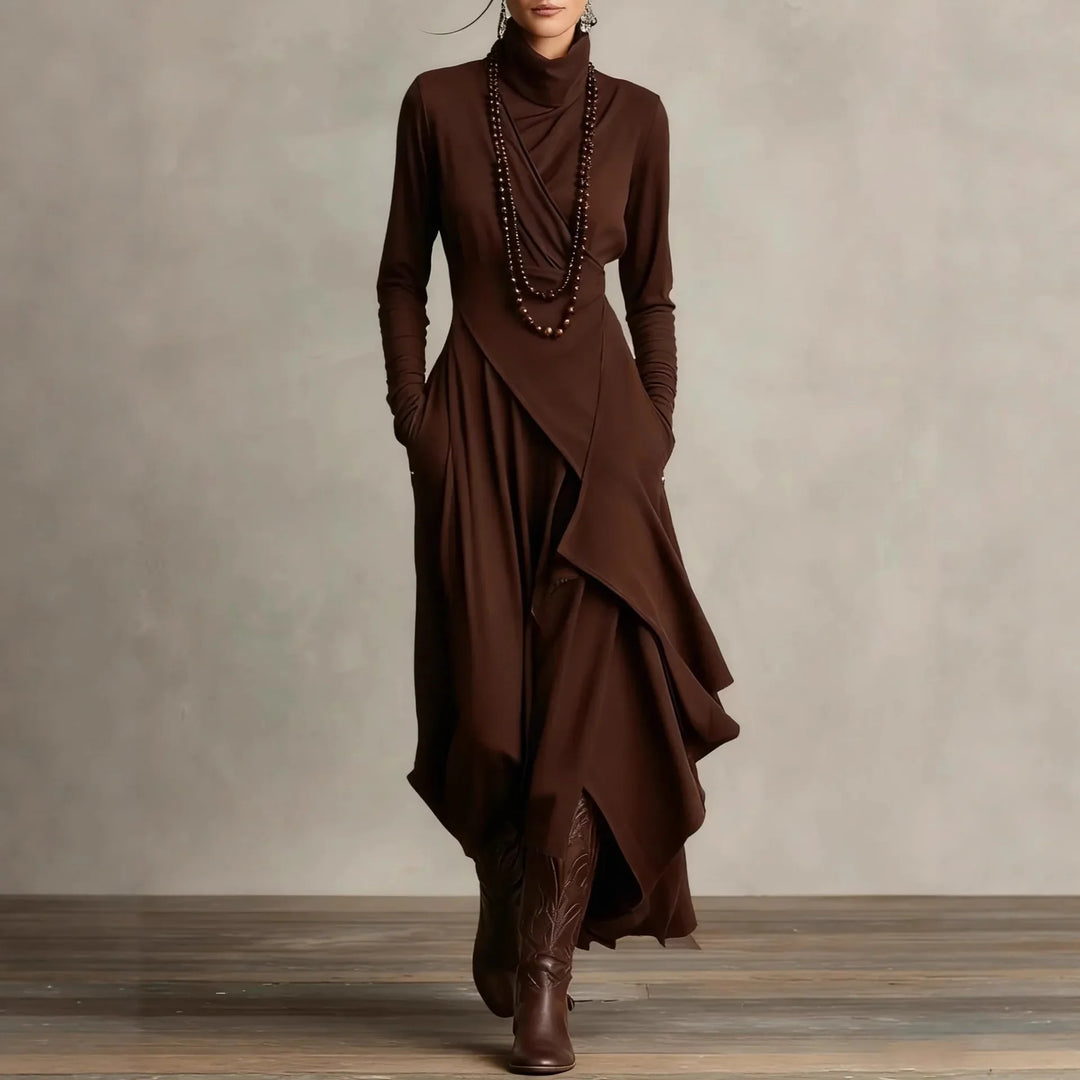 Fiona Draped Crossover Maxi Dress