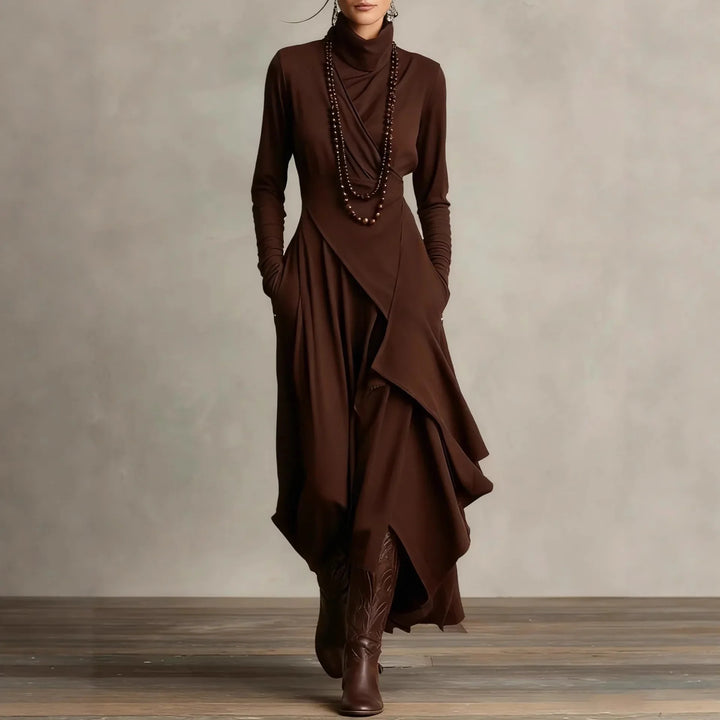 Fiona Draped Crossover Maxi Dress