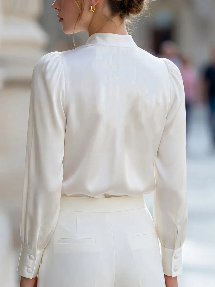 Larissa Lightweight Stand Collar Blouse