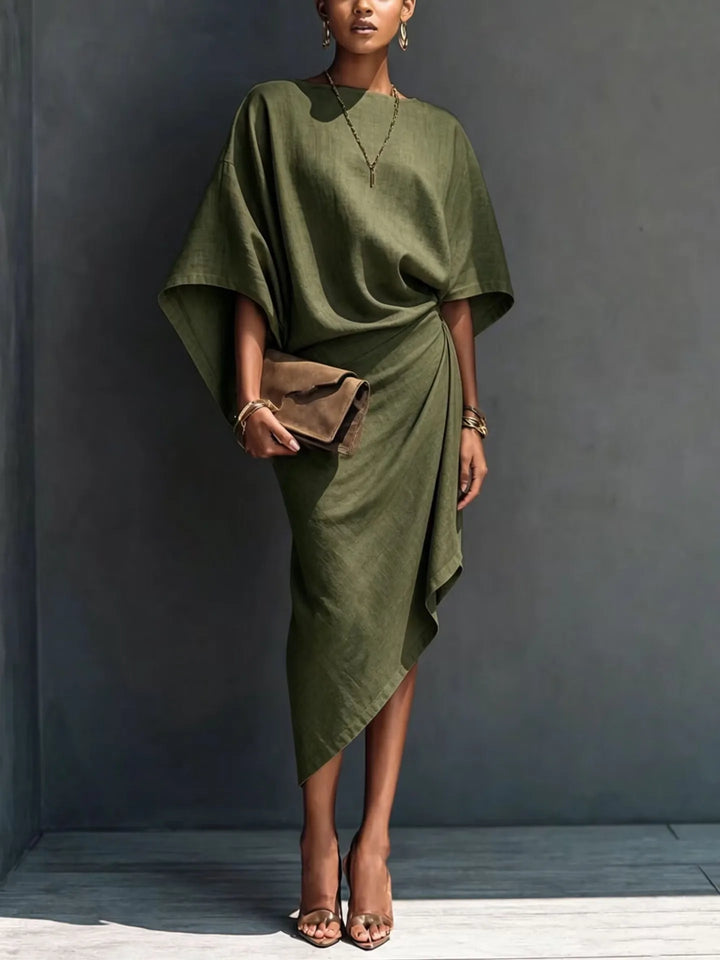 Isolde Batwing Sleeve Midi Dress