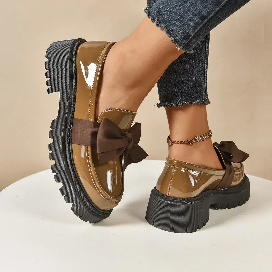 Brielle Bow Rise Platform Loafers