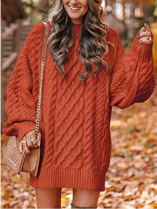 Marchetti Cable Knit Sweater Dress
