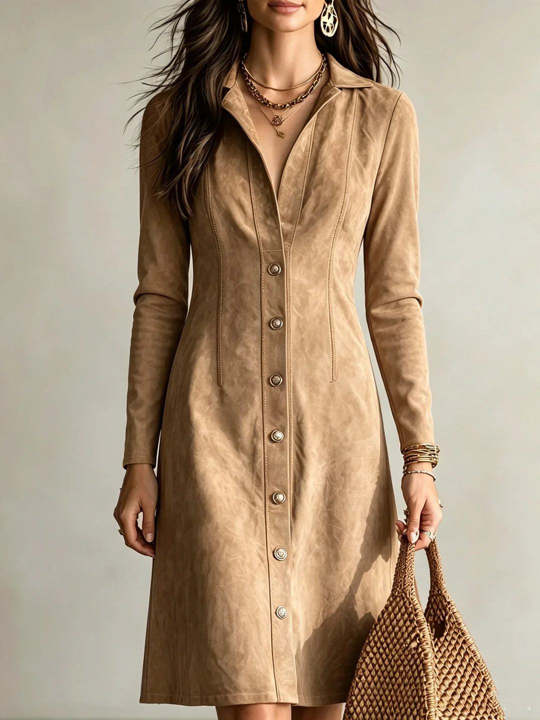 Button Front Shirt Dress