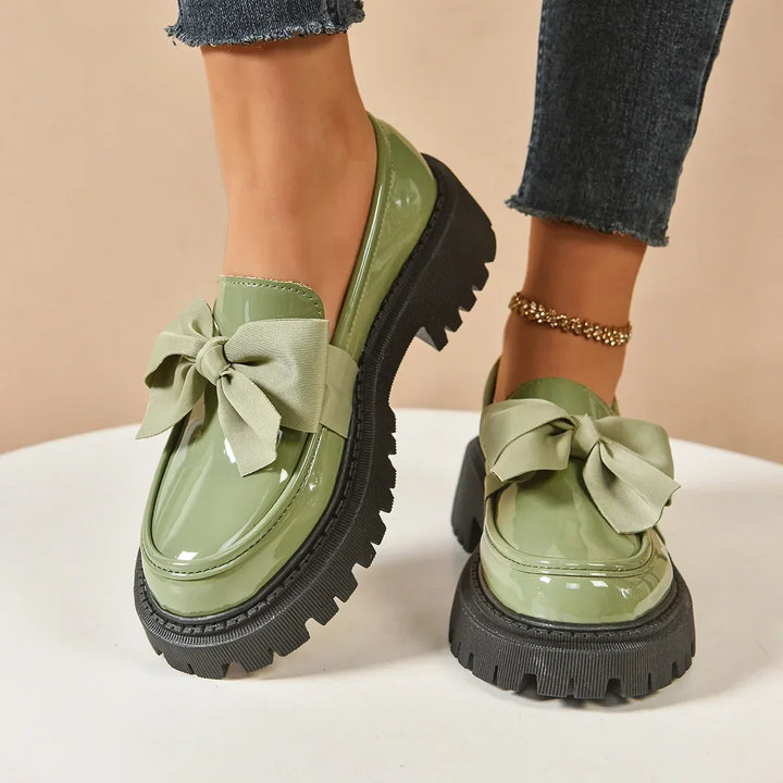 Brielle Bow Rise Platform Loafers