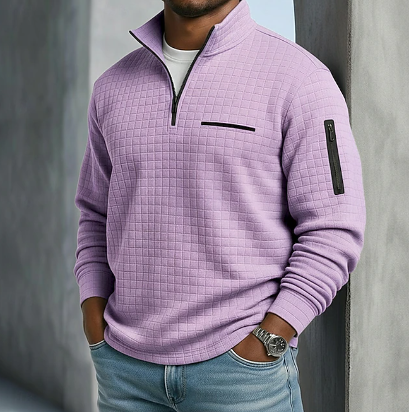 Emerson Waffle Knit Half Zip Shirt