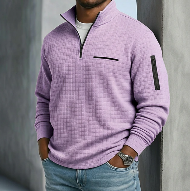Emerson Waffle Knit Half Zip Shirt
