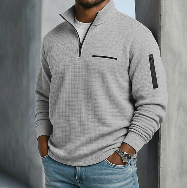 Emerson Waffle Knit Half Zip Shirt